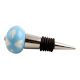 Turquoise Etched Ceramic Wine Stopper